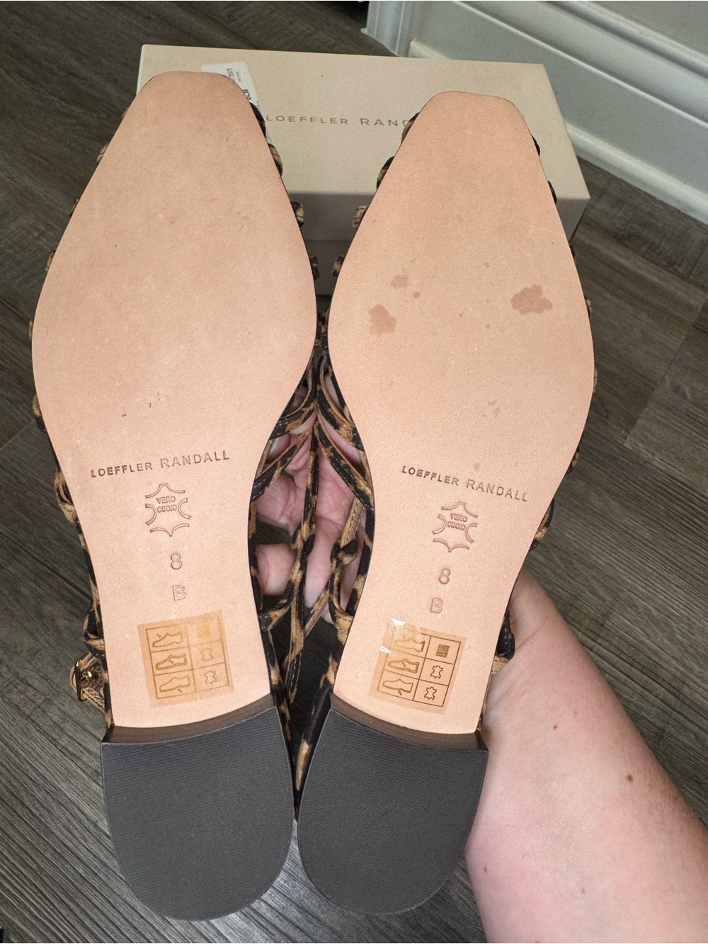 Loeffler Randall Devon Leopard Flat Sandals - Picture 7 of 10